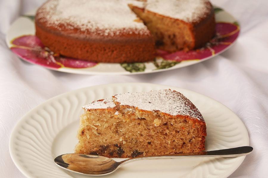 Bolo de banana e chocolate