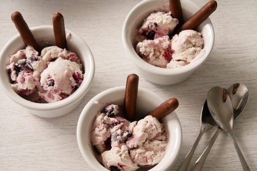 Gelado de frutos vermelhos