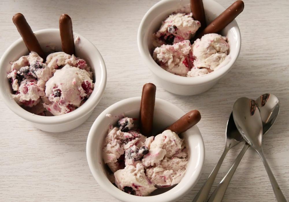 Gelado de frutos vermelhos