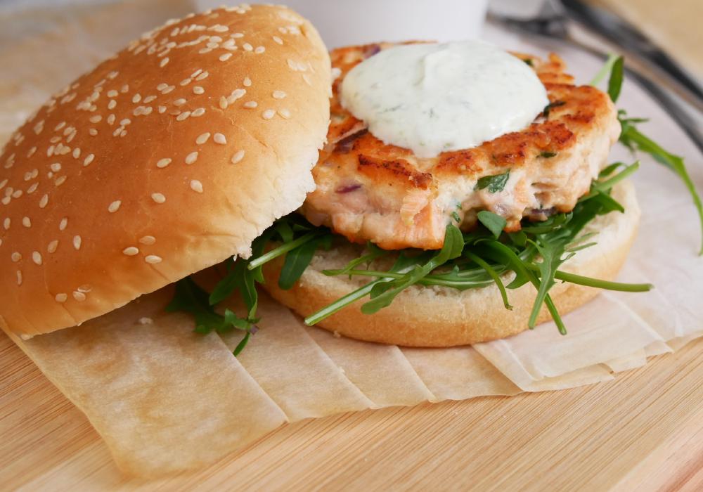 Hambúrguer de salmão