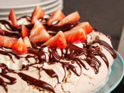 Pavlova de chocolate