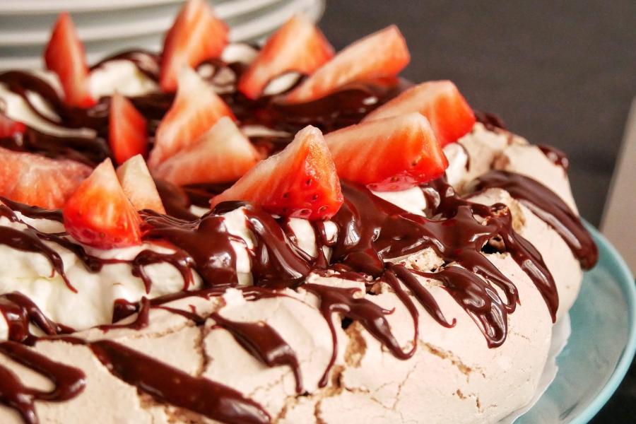 Pavlova de chocolate