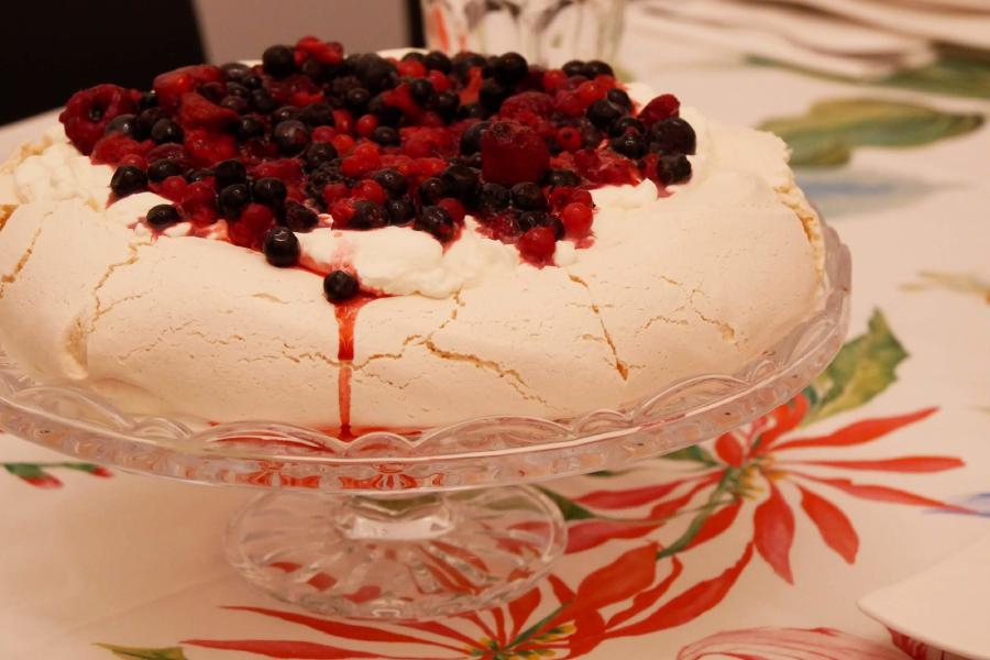 Pavlova de frutos vermelhos