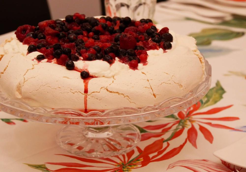Pavlova de frutos vermelhos
