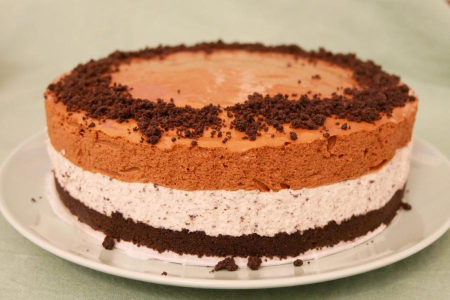 Semifrio de chocolate e oreo
