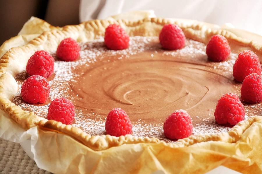 Tarte de chocolate cremosa
